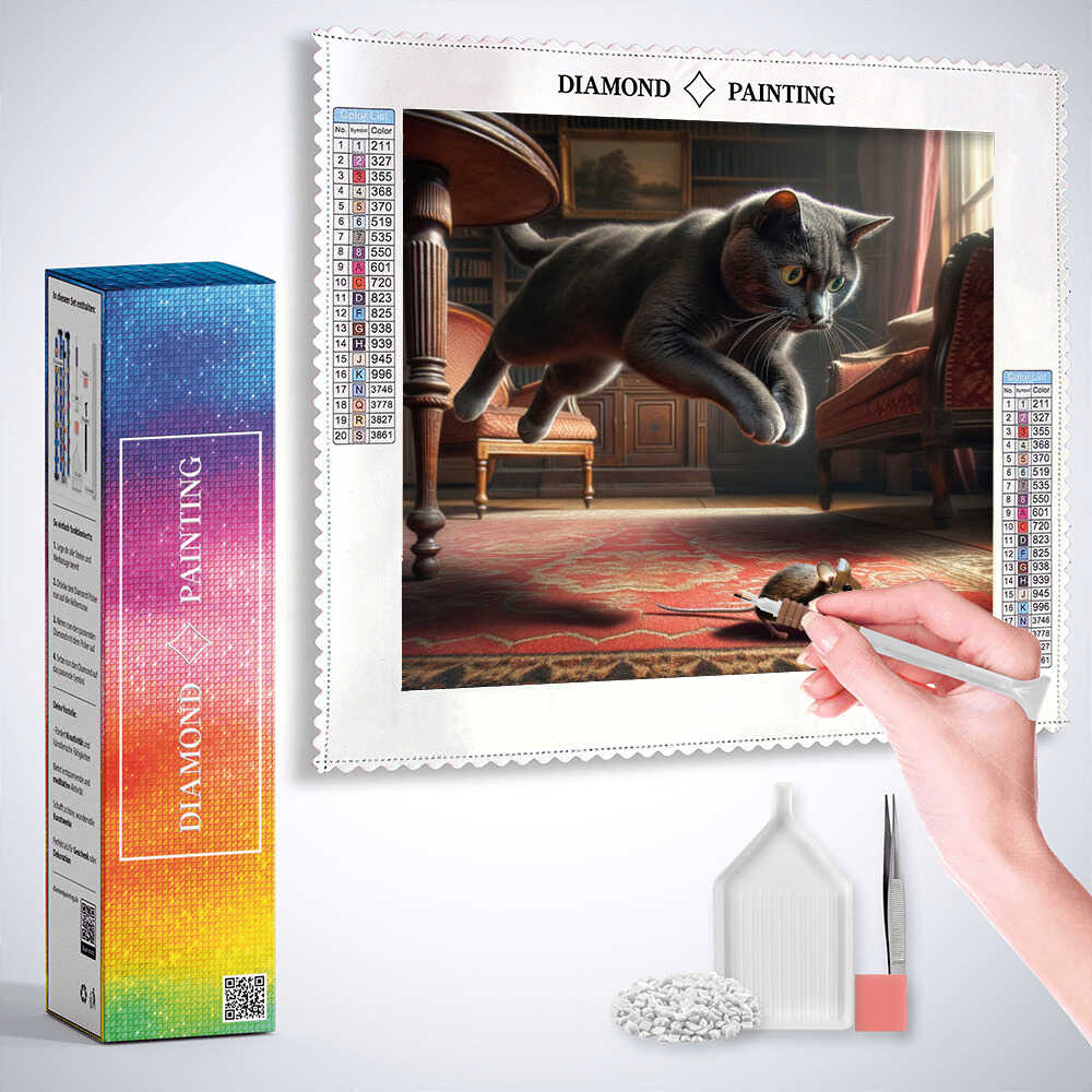 Diamond Painting - Katz-und-Maus-Spiel