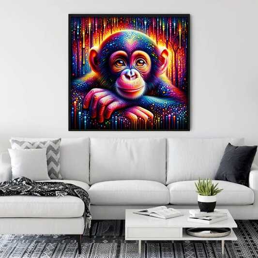 Diamond Painting - Schimpansen Junges