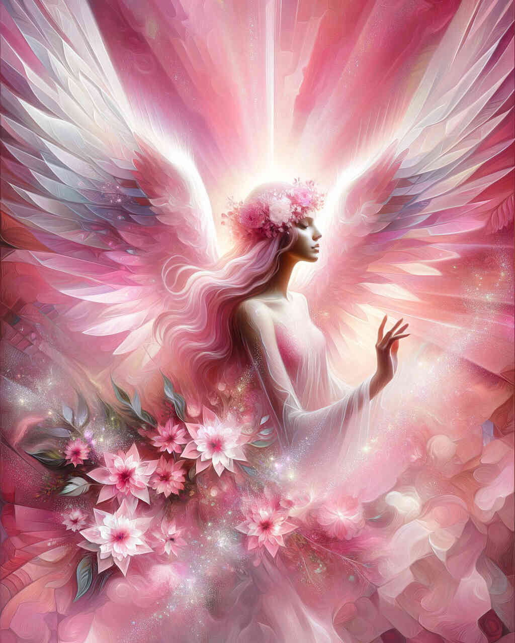 Diamond Painting - Rosa Engel