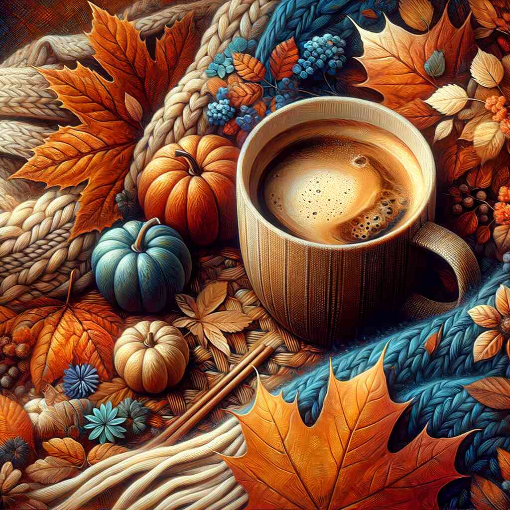 Diamond Painting - Kaffee im Herbst