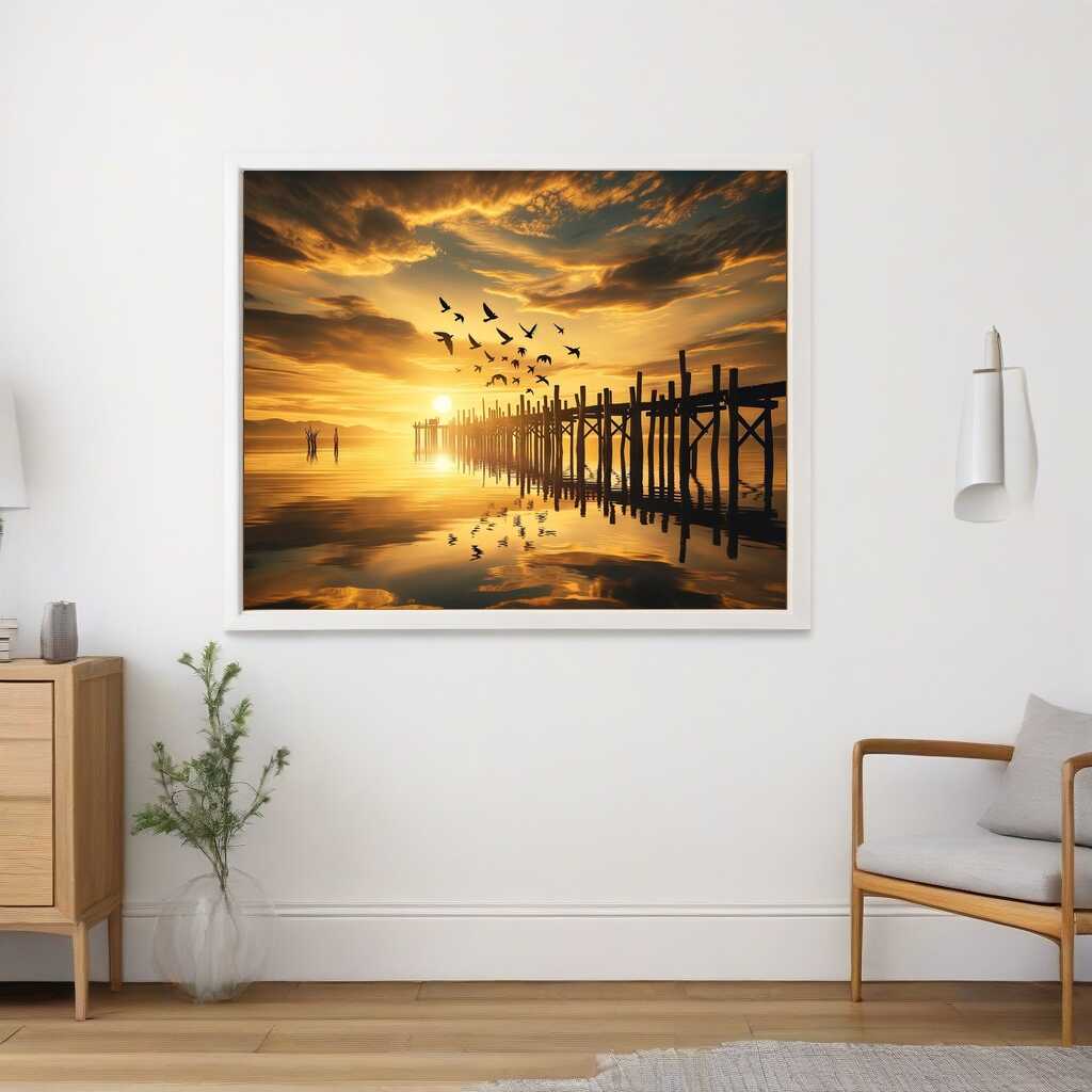 Diamond Painting - Holzsteg, Abendstimmung