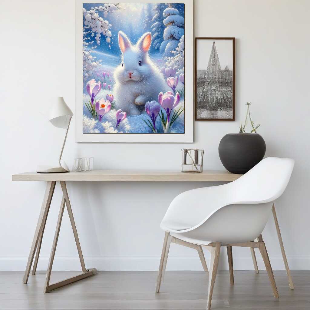 Diamond Painting - Hase im Schnee
