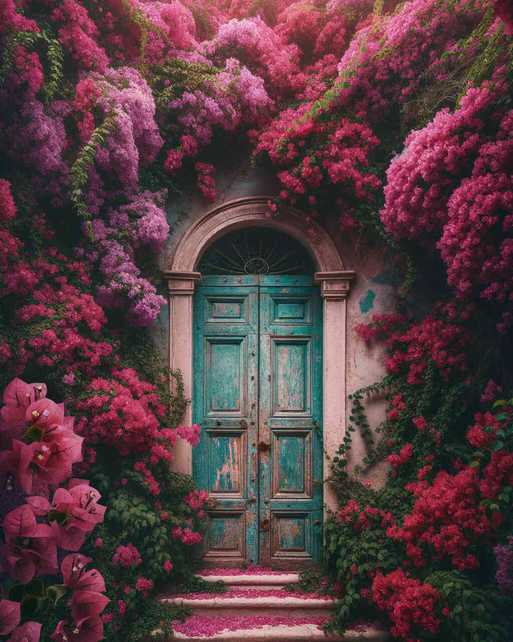 Diamond Painting - Blumige Tür