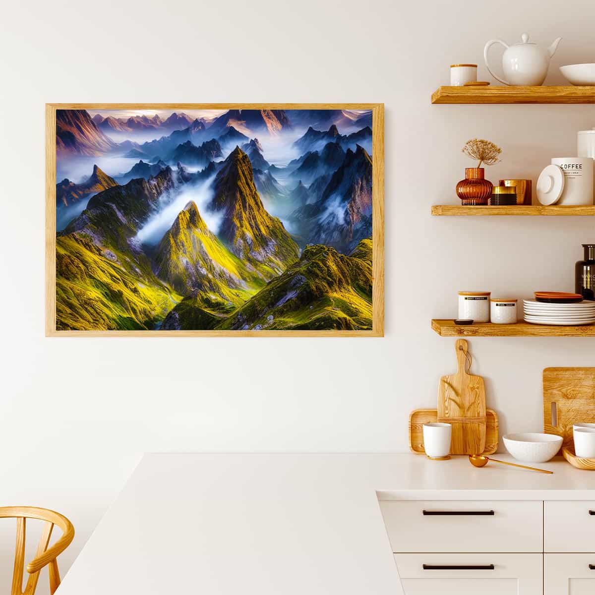 Diamond Painting - Ausblick, Berge - gedruckt in Ultra-HD - Berge, Horizontal, Landschaft