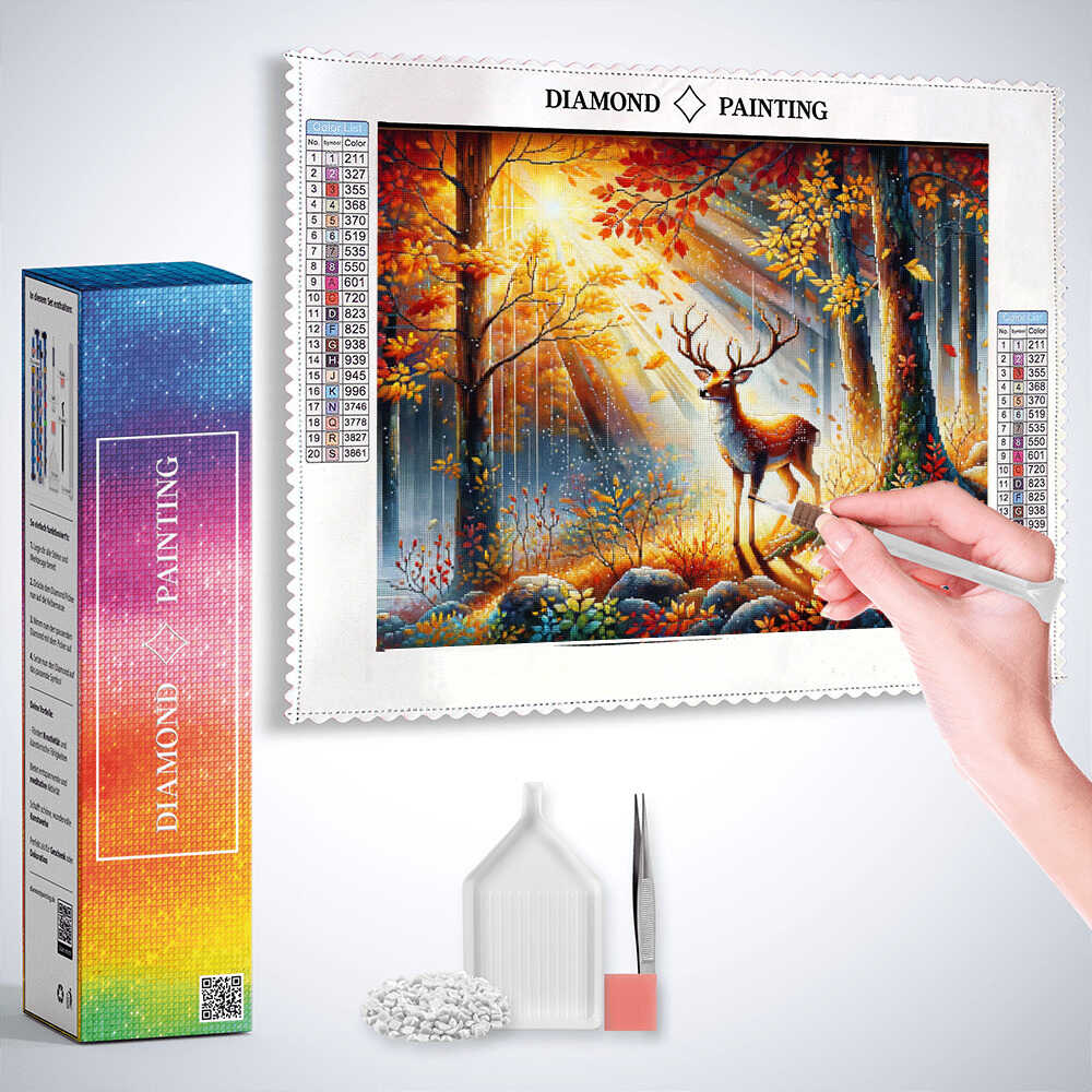 Diamond Painting - Herbstwald Hirsch