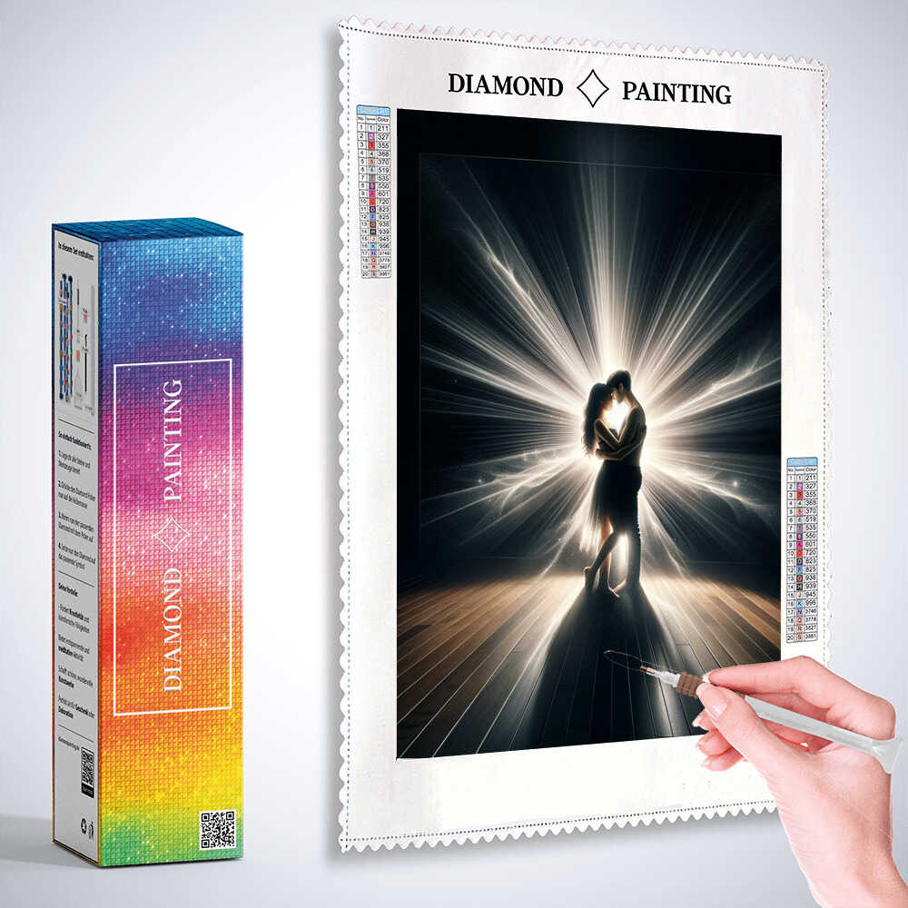 Diamond Painting - Herzklopfen in Lichtstrahlen