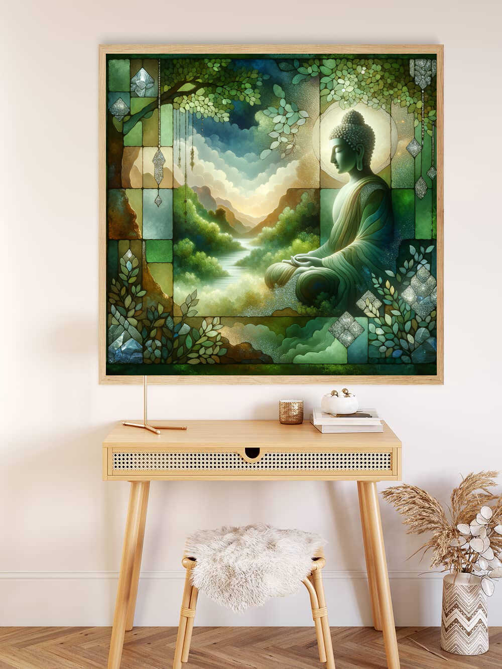 Diamond Painting - Buddha am Fenster