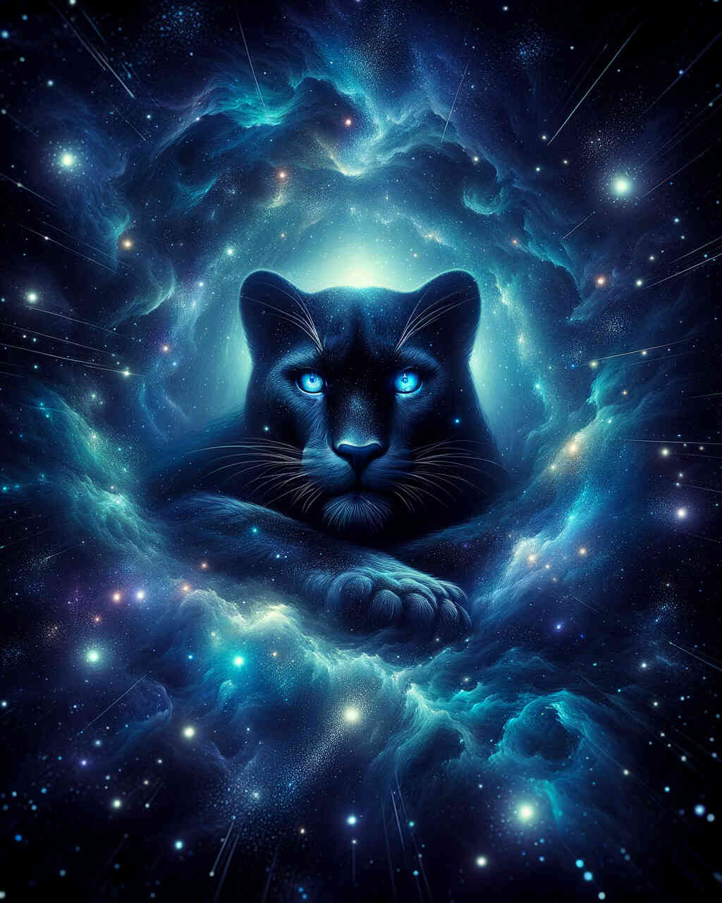 Diamond Painting - Panther im Weltall