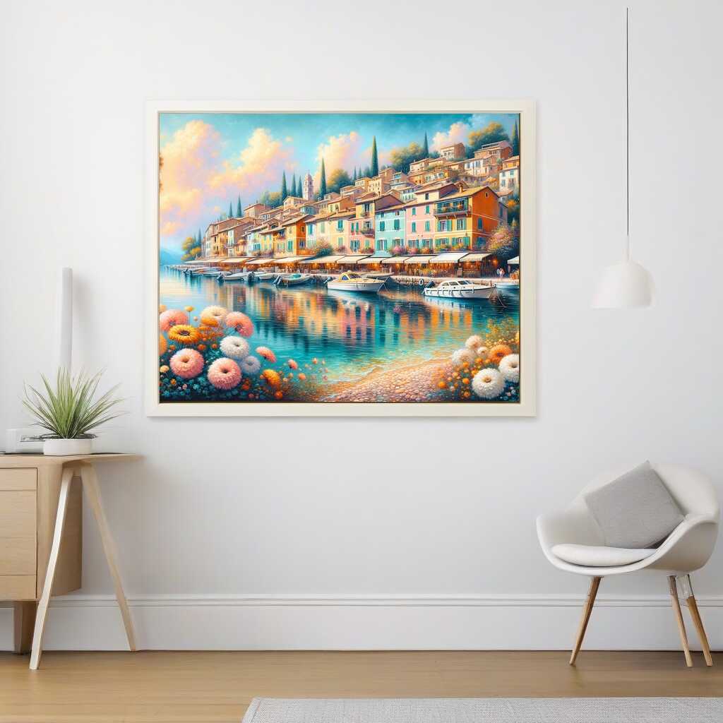 Diamond Painting - Hafenstädtchen mediterran