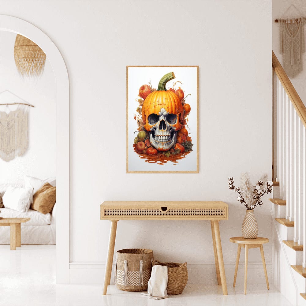 Diamond Painting - Totenkopf, Kürbis