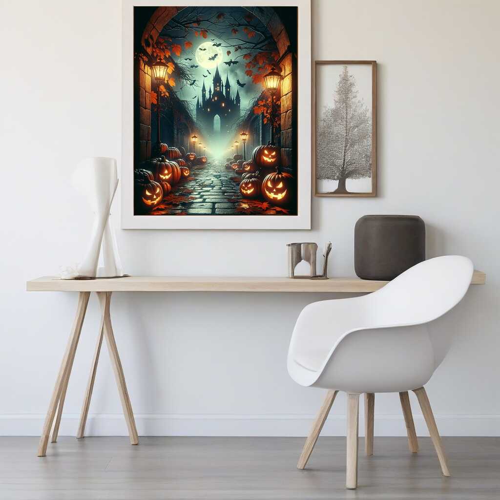 Diamond Painting - Kürbis Halloween Schloß