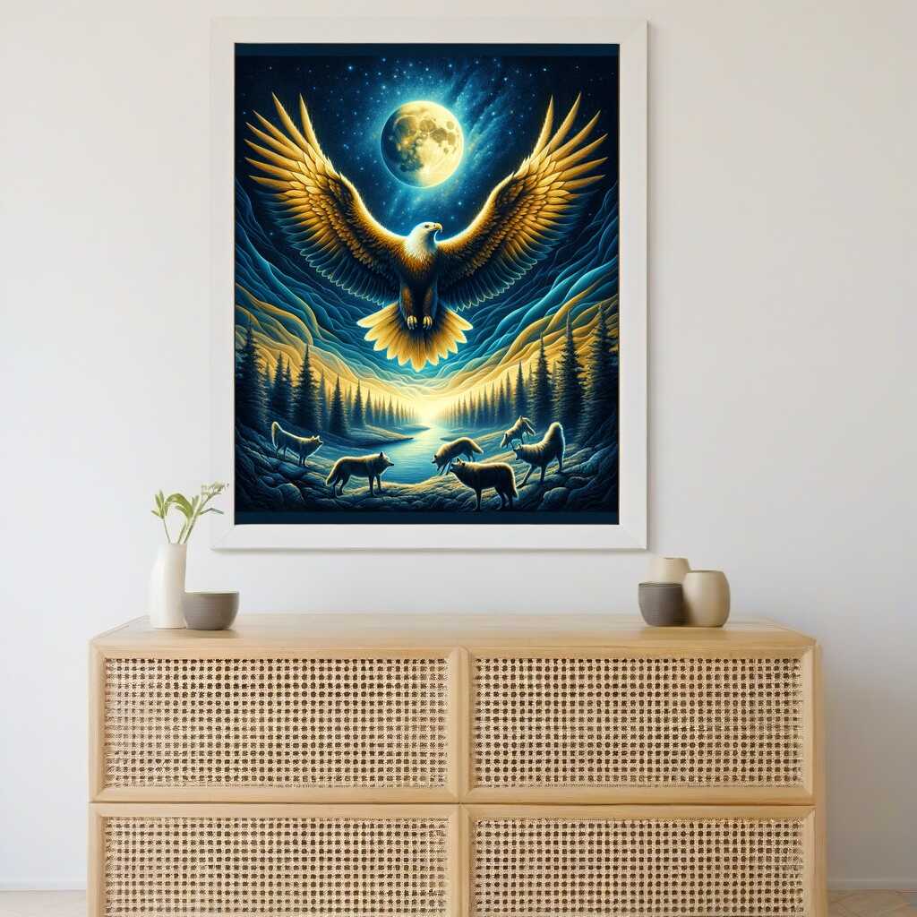 Diamond Painting - Adler in der Nacht