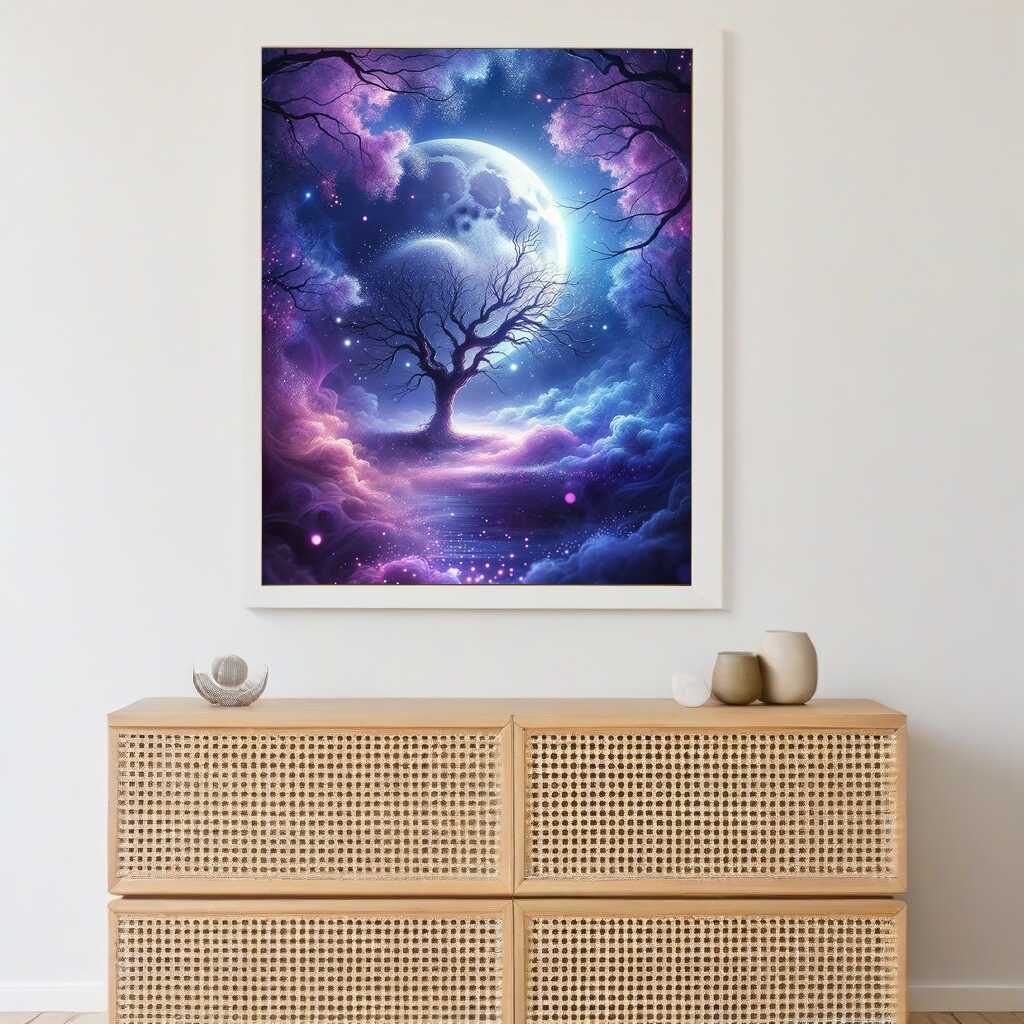 Diamond Painting - Mond im Baum
