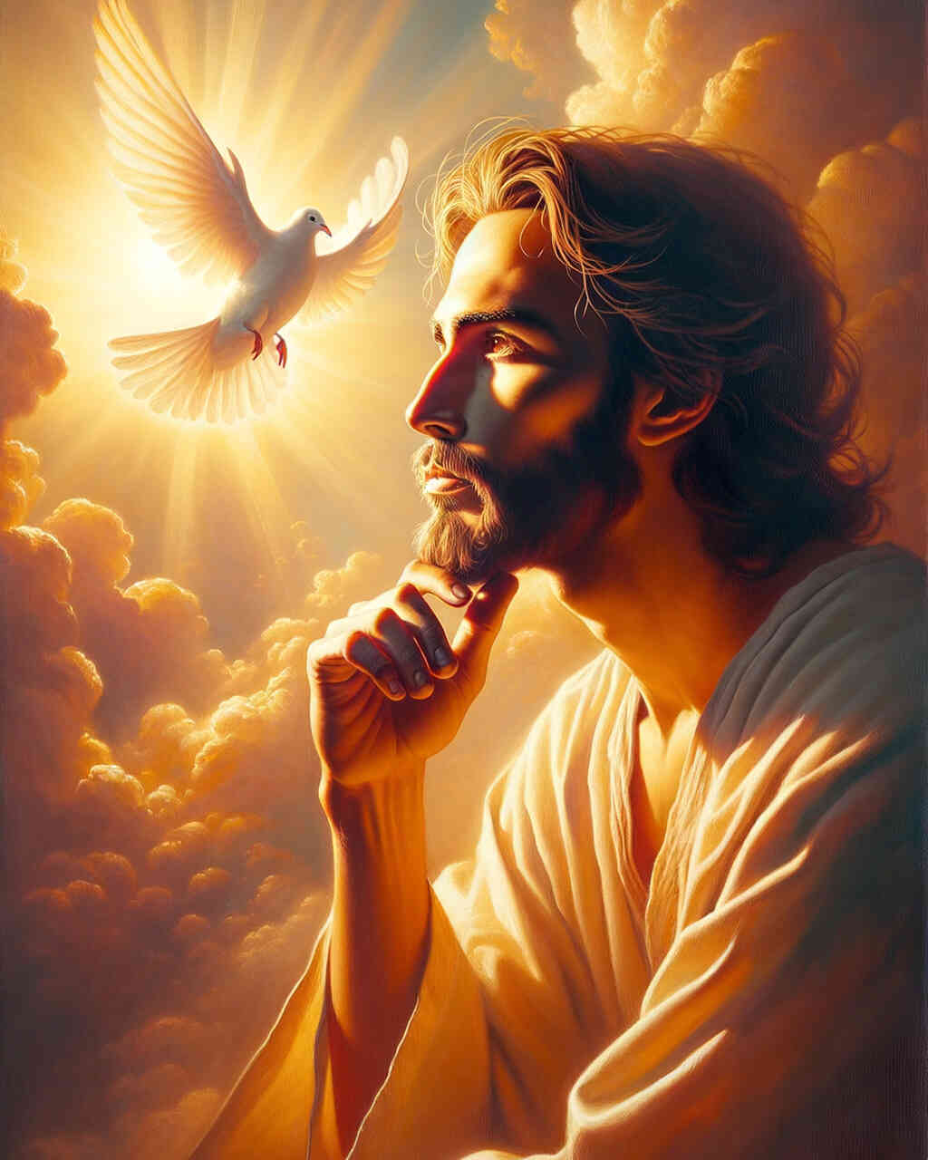Diamond Painting - Jesus mit Taube