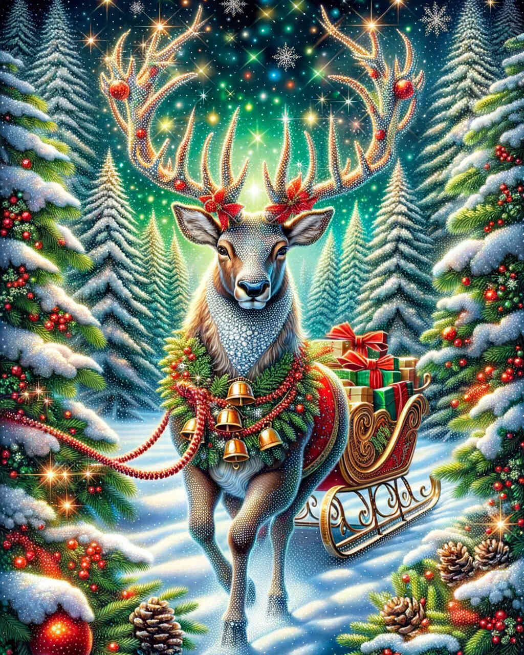 Diamond Painting - Winter Elch