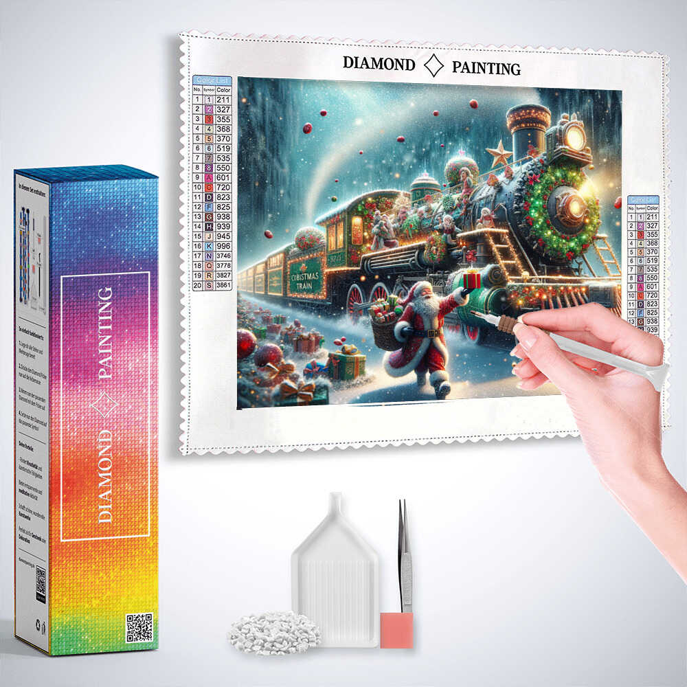 Diamond Painting - Weihnachtszug