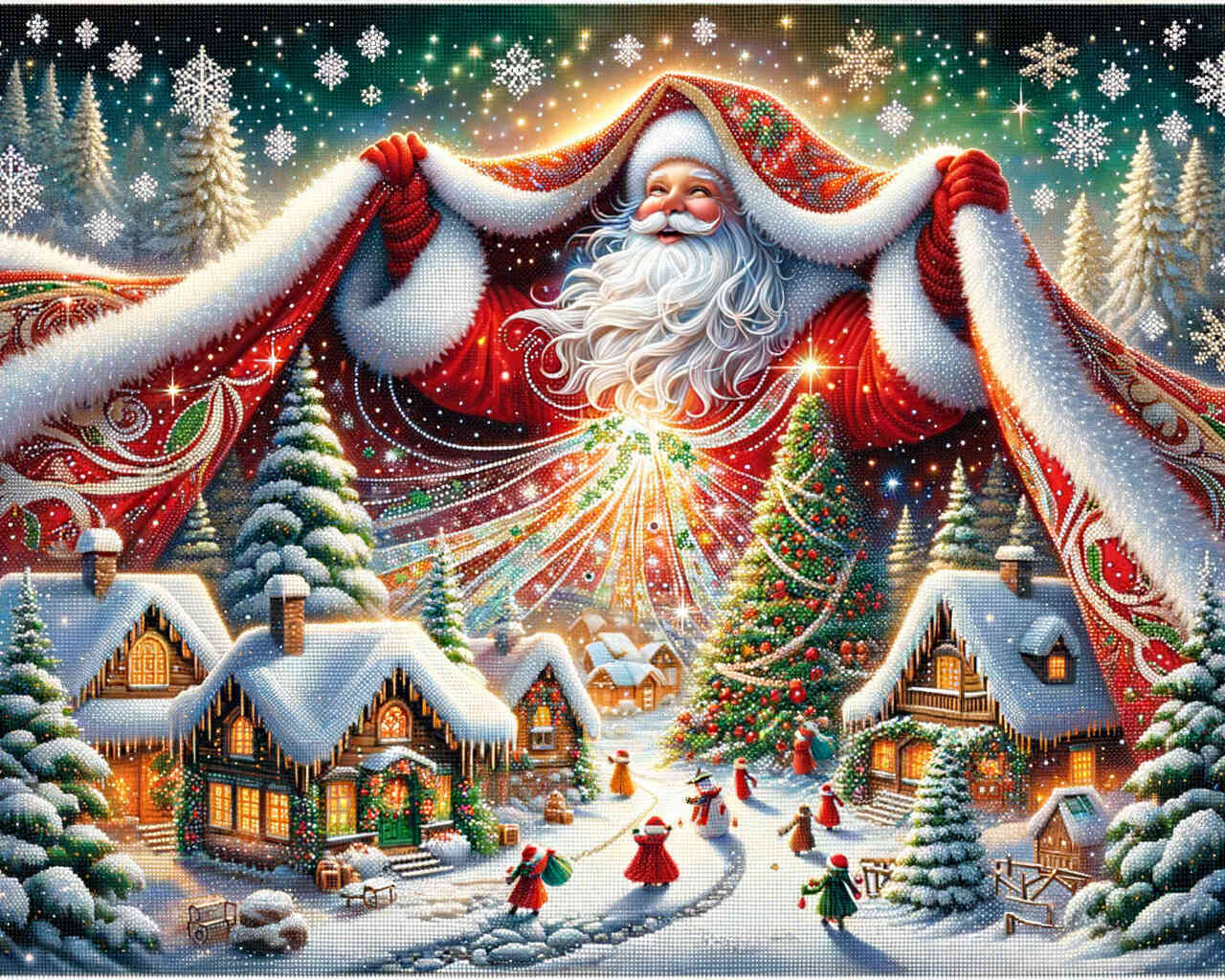 Diamond Painting - Weihnachtsmann, Manteldorf