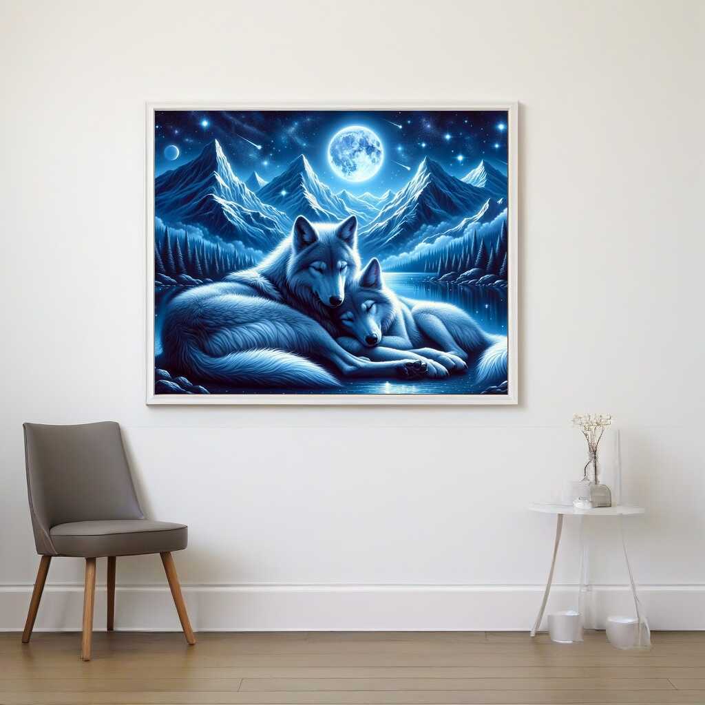 Diamond Painting - Wolfspaar schmust