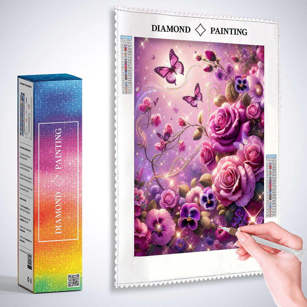 Diamond Painting - Rosenranke