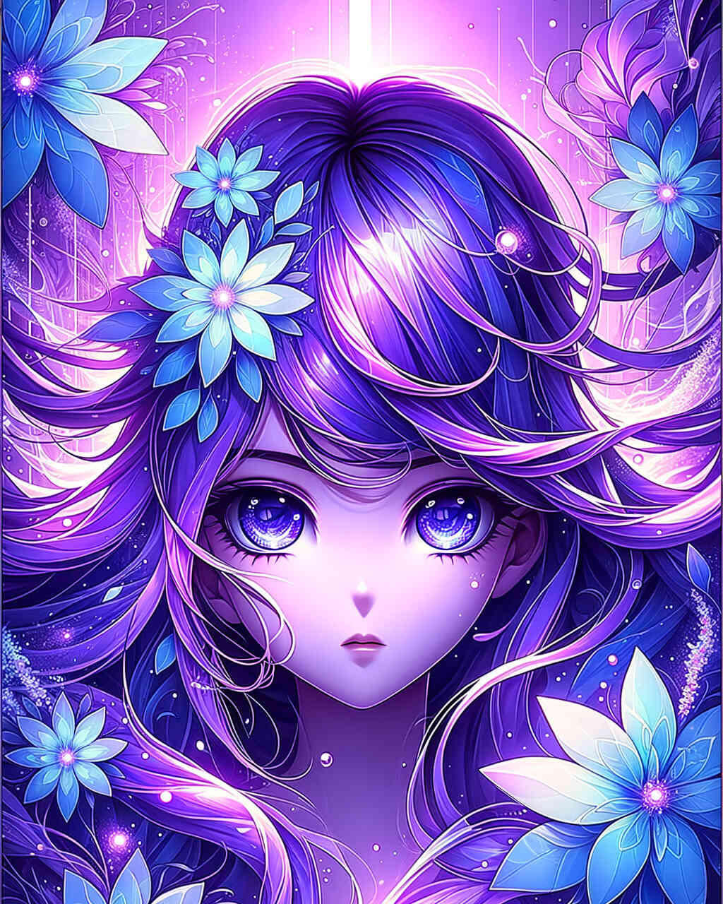 Diamond Painting - Mädchen, lila