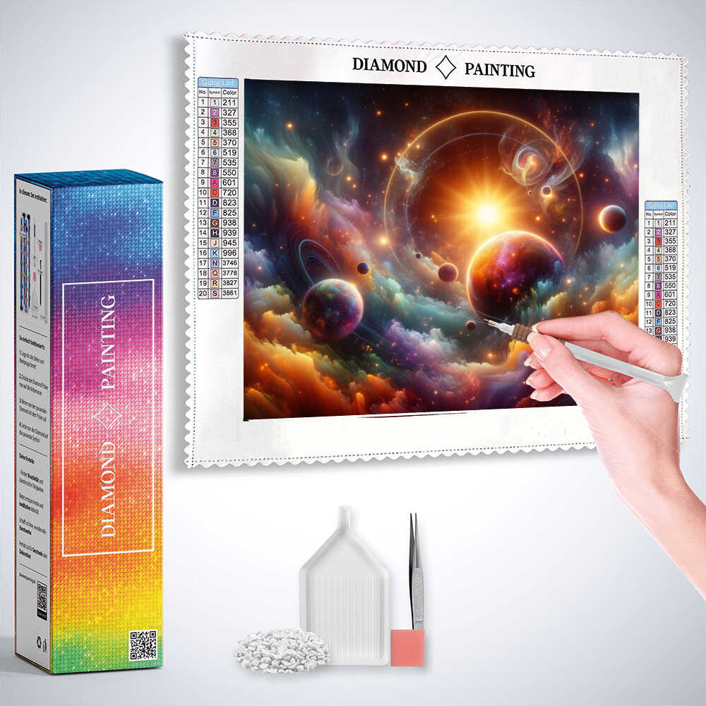 Diamond Painting - Planeten im Universum der Sonne