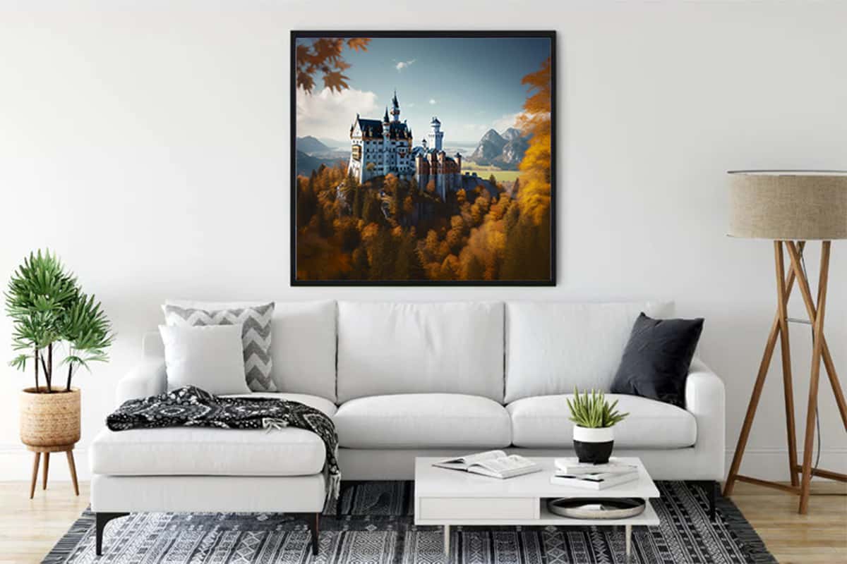 Diamond Painting - Schloss Neuschwanstein - gedruckt in Ultra-HD - landschaft, Neu eingetroffen, Quadratisch, Schloss Neuschwanstein, sehenswürdigkeiten