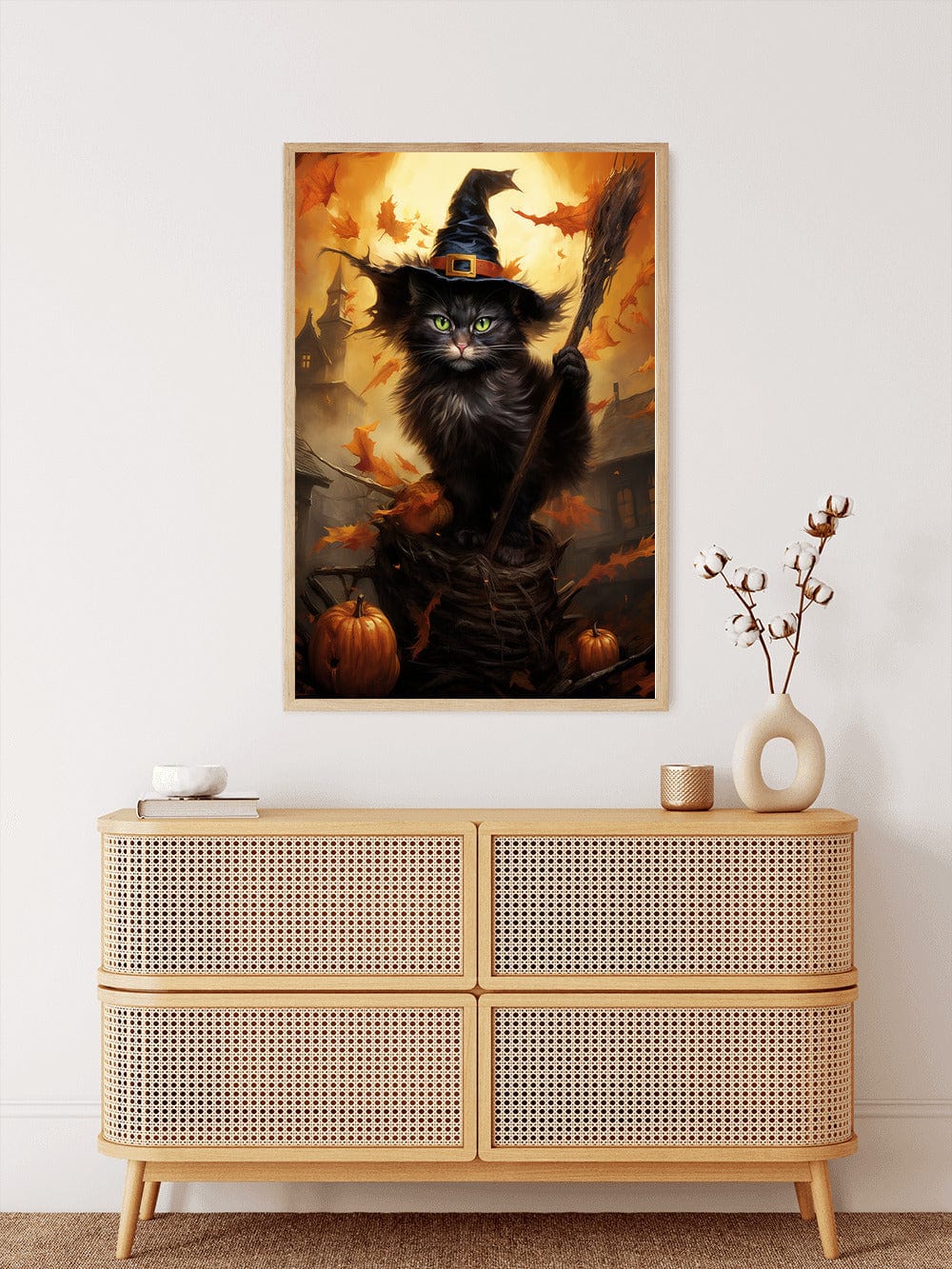 Diamond Painting - Katze reitet auf Besen