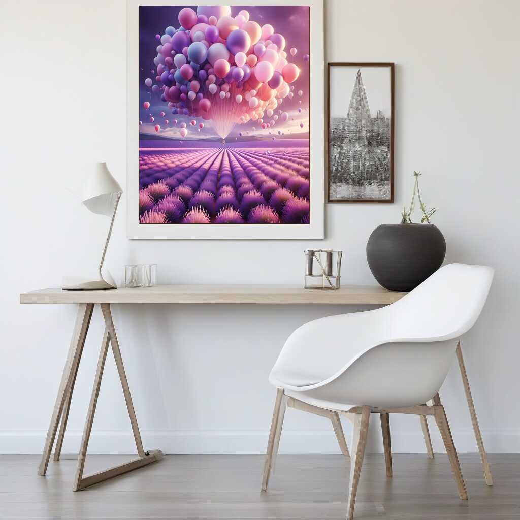 Diamond Painting - Luftballons Lavendelfeld