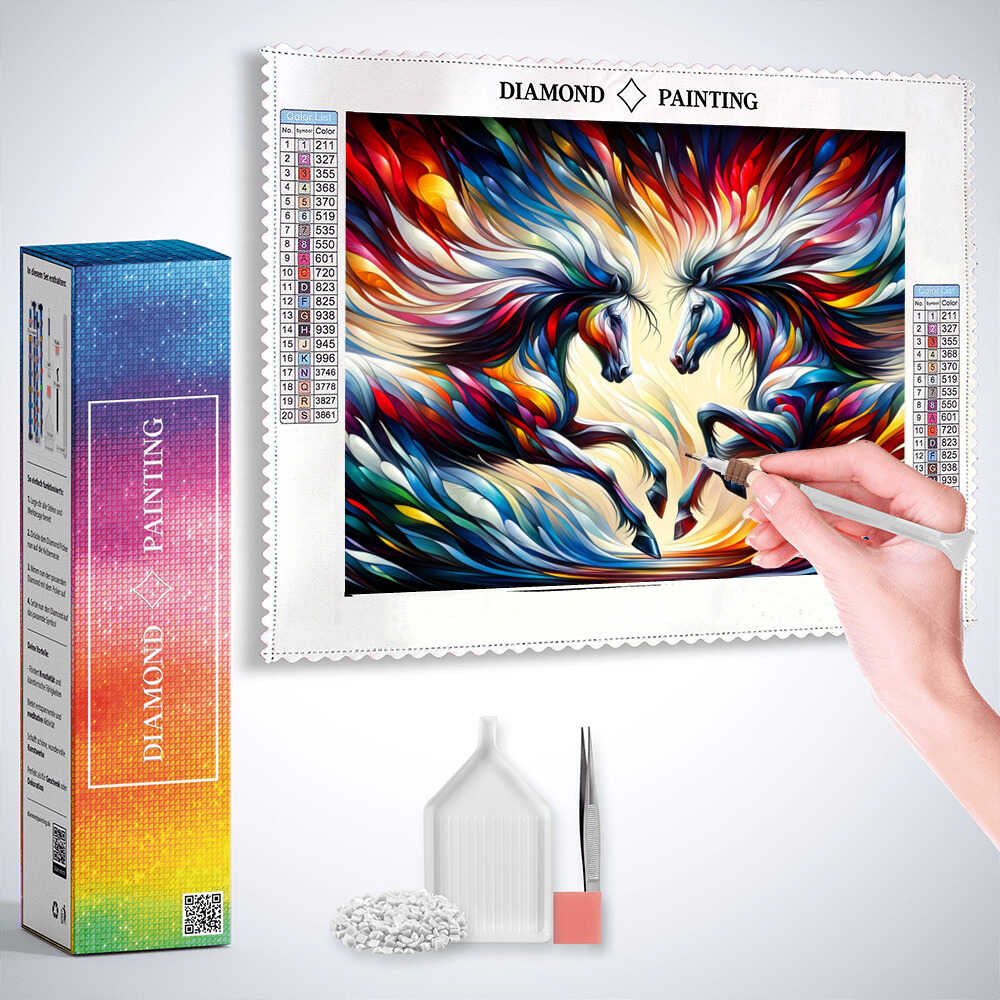 Diamond Painting - Pferde im Wind