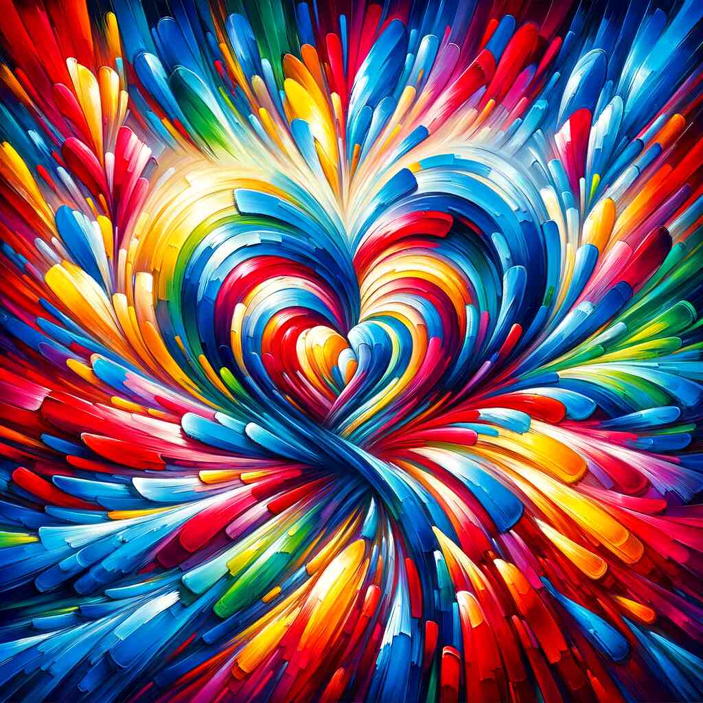 Diamond Painting - Herzen bunt und abstrakt