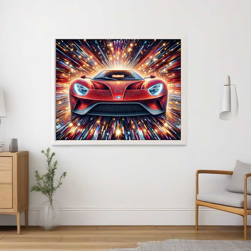 Diamond Painting - Rotes Auto Front