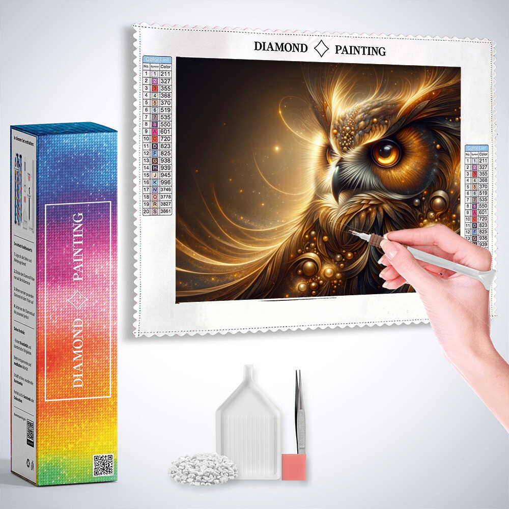 Diamond Painting - Liebevolle Eule