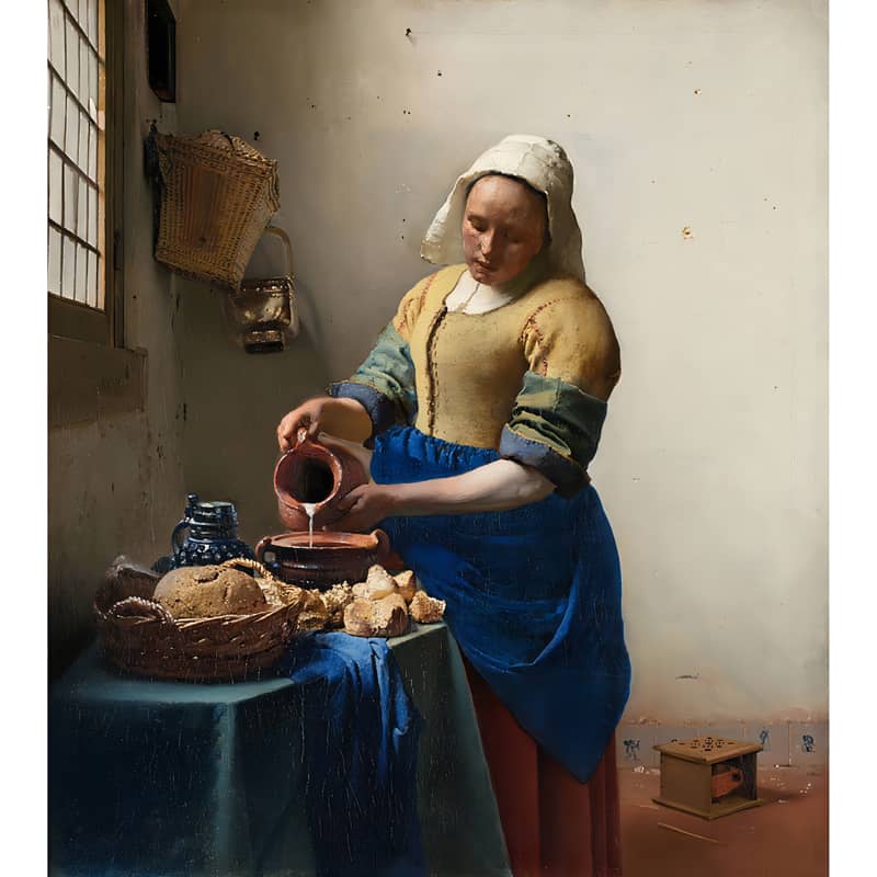 Diamond Painting - Die Milkmaid, Vermeerstyle - gedruckt in Ultra-HD - bekannte künstler