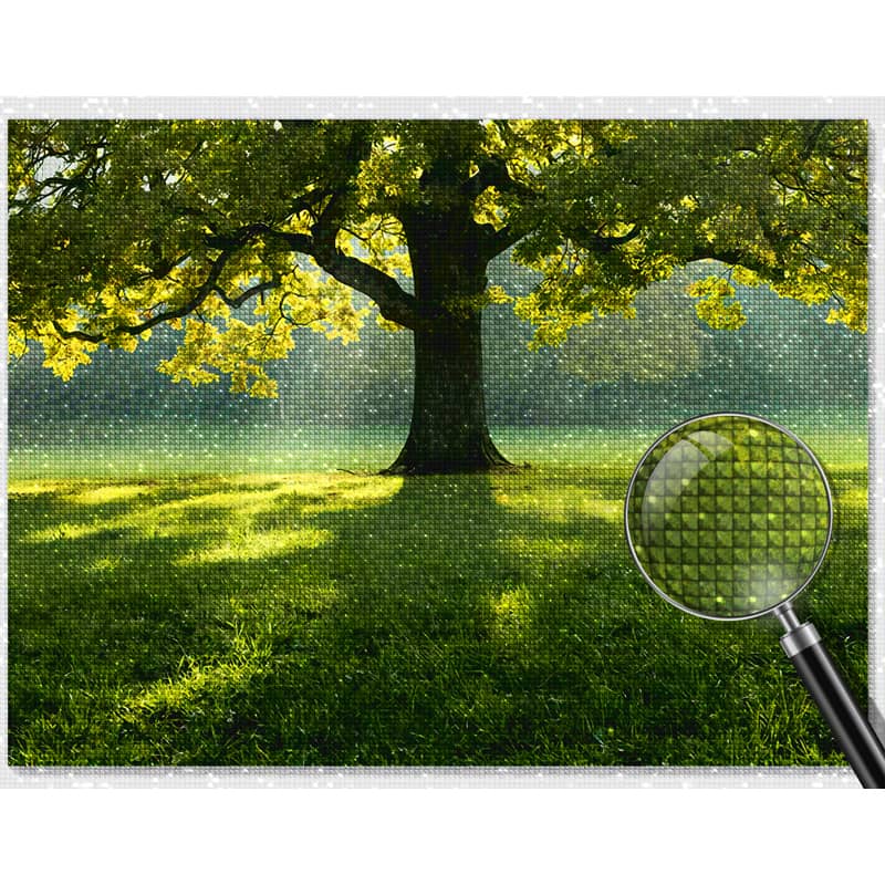 Diamond Painting - Prachtvolles Grün - gedruckt in Ultra-HD - bestseller, landschaft, wald