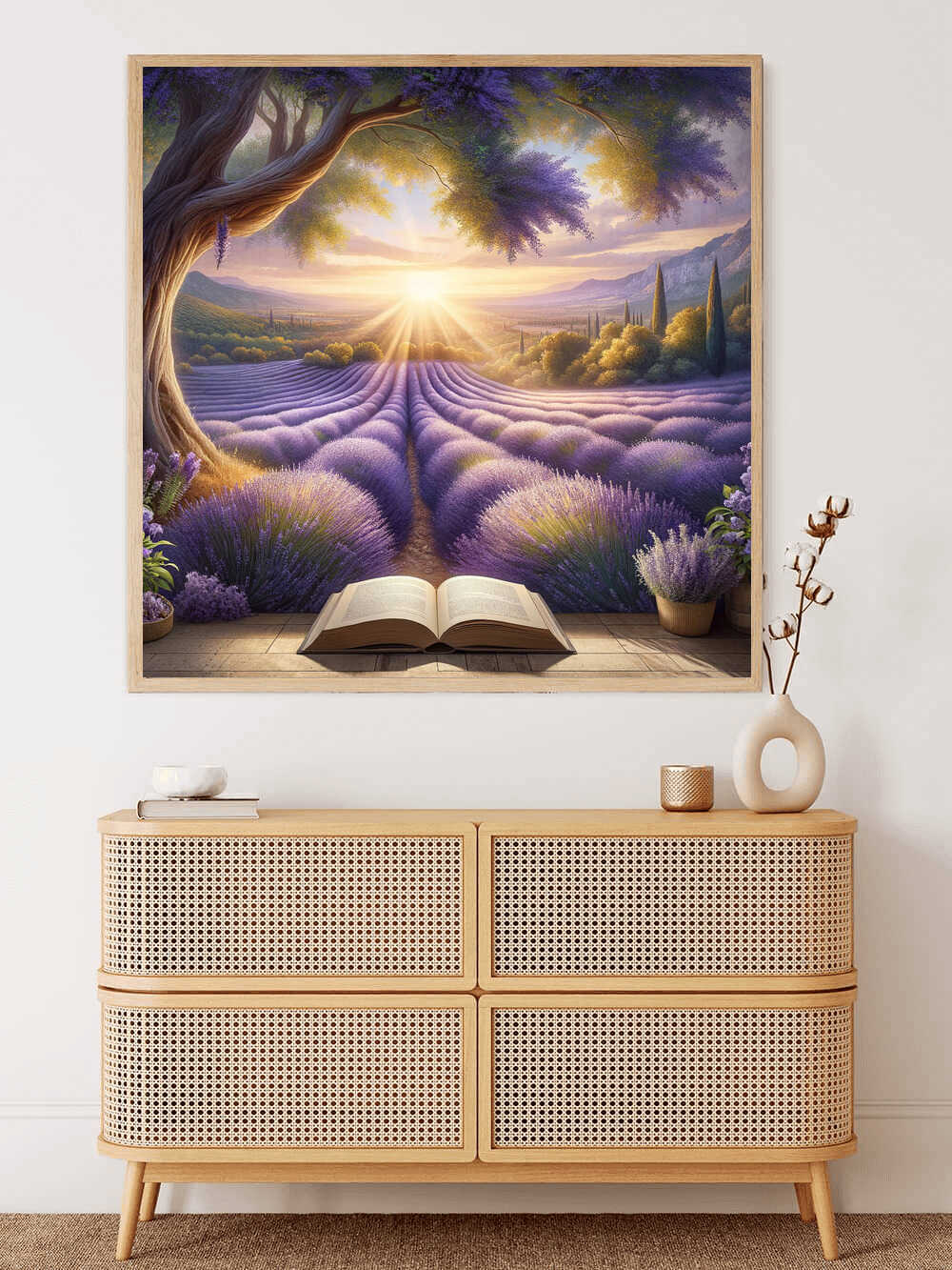 Diamond Painting - Lavendel Feld Buch
