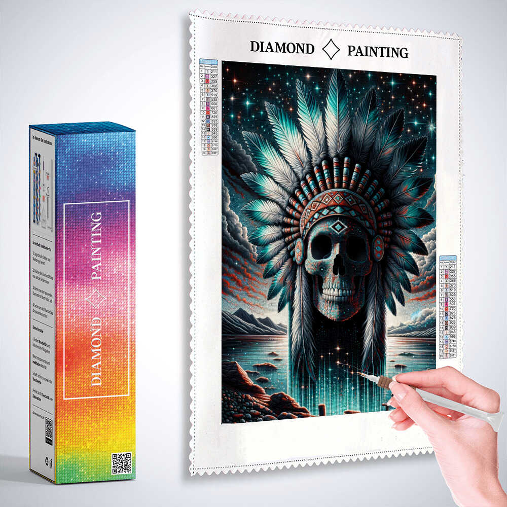 Diamond Painting - Indianer, Totenkopf