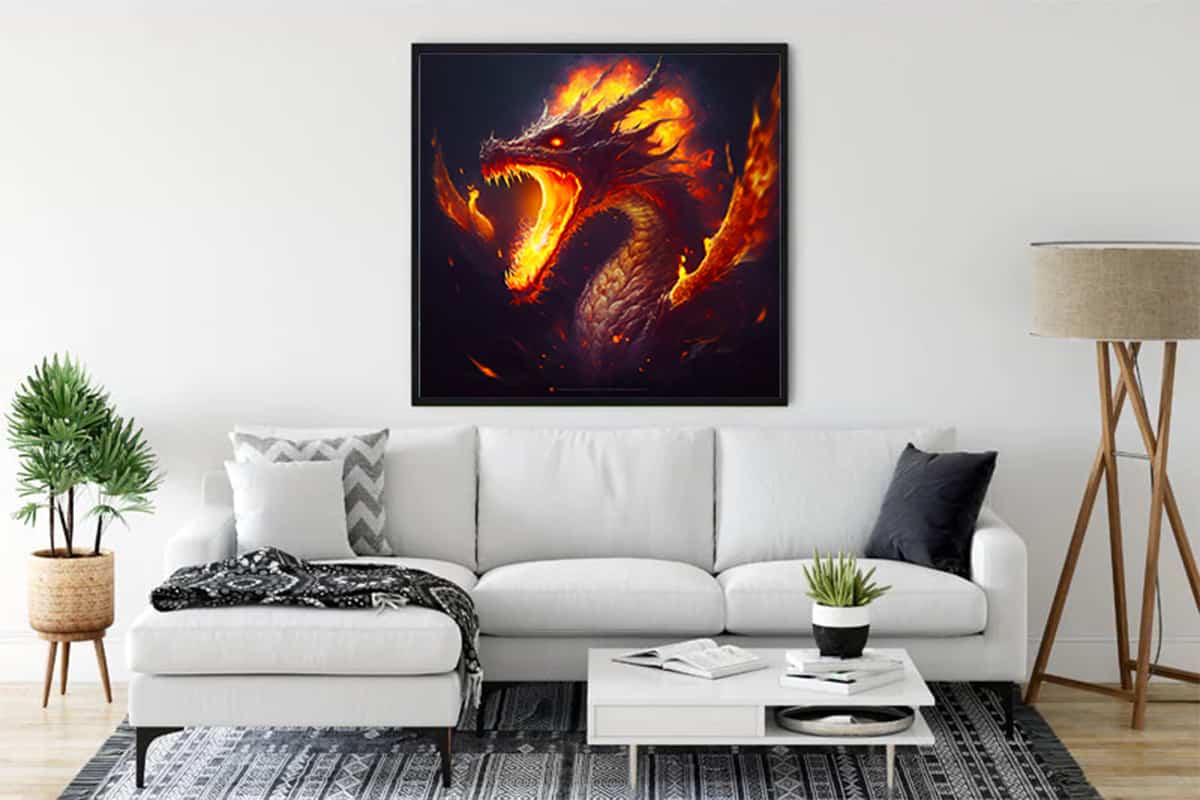 Diamond Painting - Drachenwelt - gedruckt in Ultra-HD - Drachen, Fantasy, Neu eingetroffen, Quadratisch