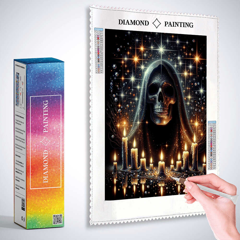 Diamond Painting - Totenkopf Kerze