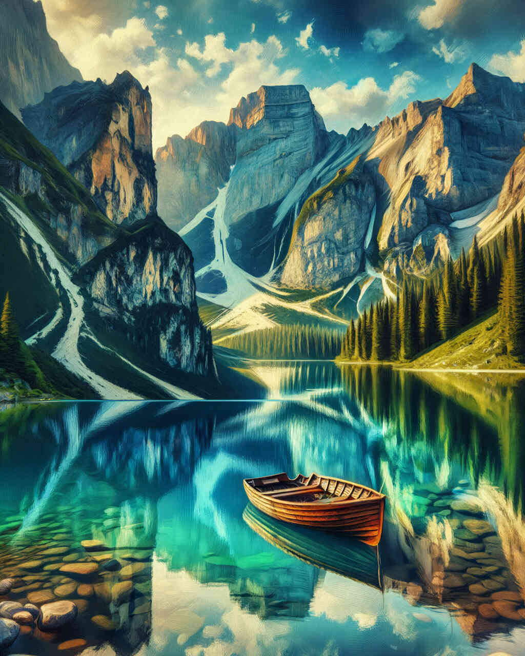 Diamond Painting - Wundervoller Bergsee
