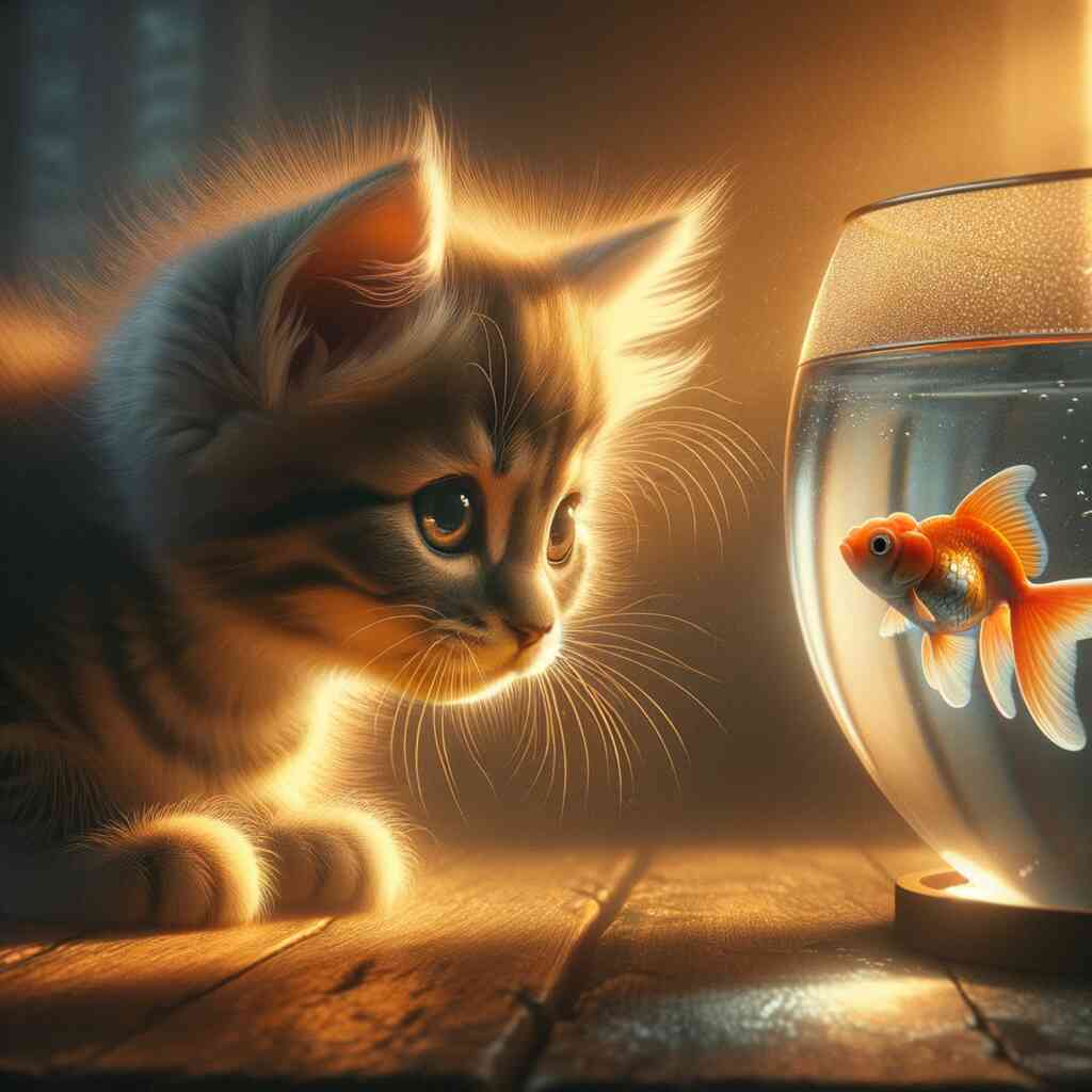 Diamond Painting - Katze Goldfisch