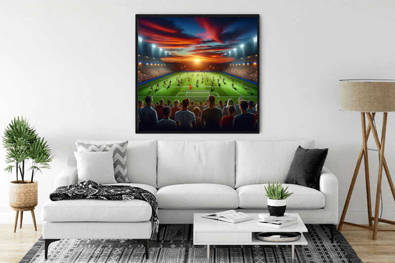 Diamond Painting - Abendglühen im Stadion