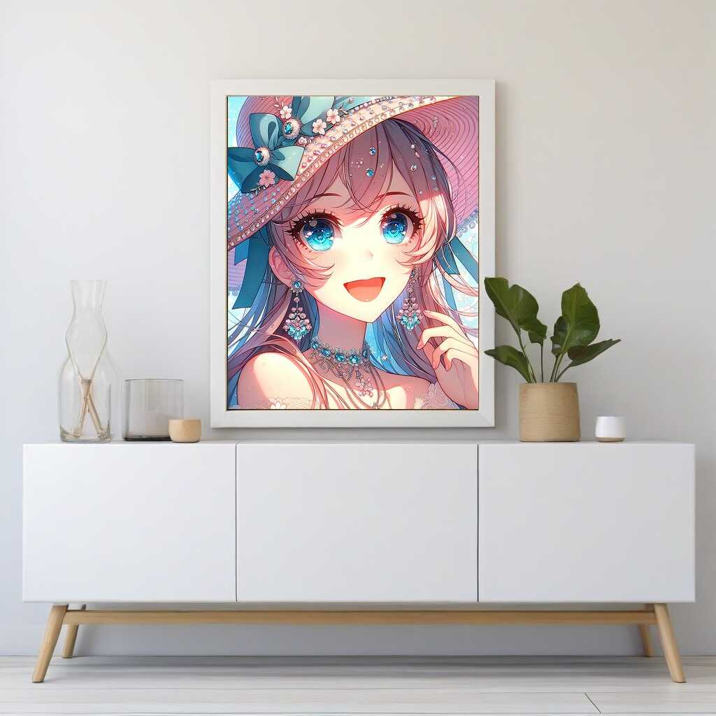Diamond Painting - Mädchen mit Hut