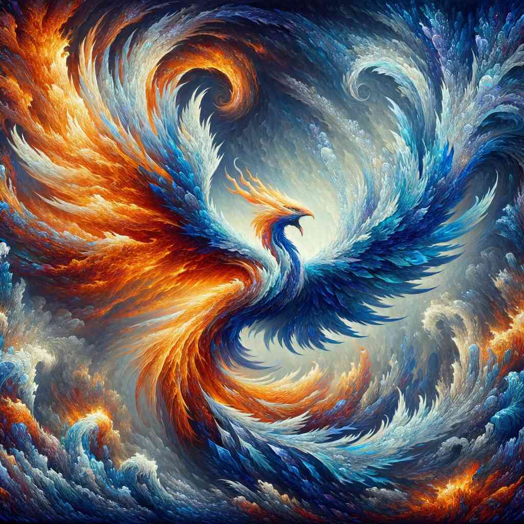 Diamond Painting - Phönix Wasser und Feuer