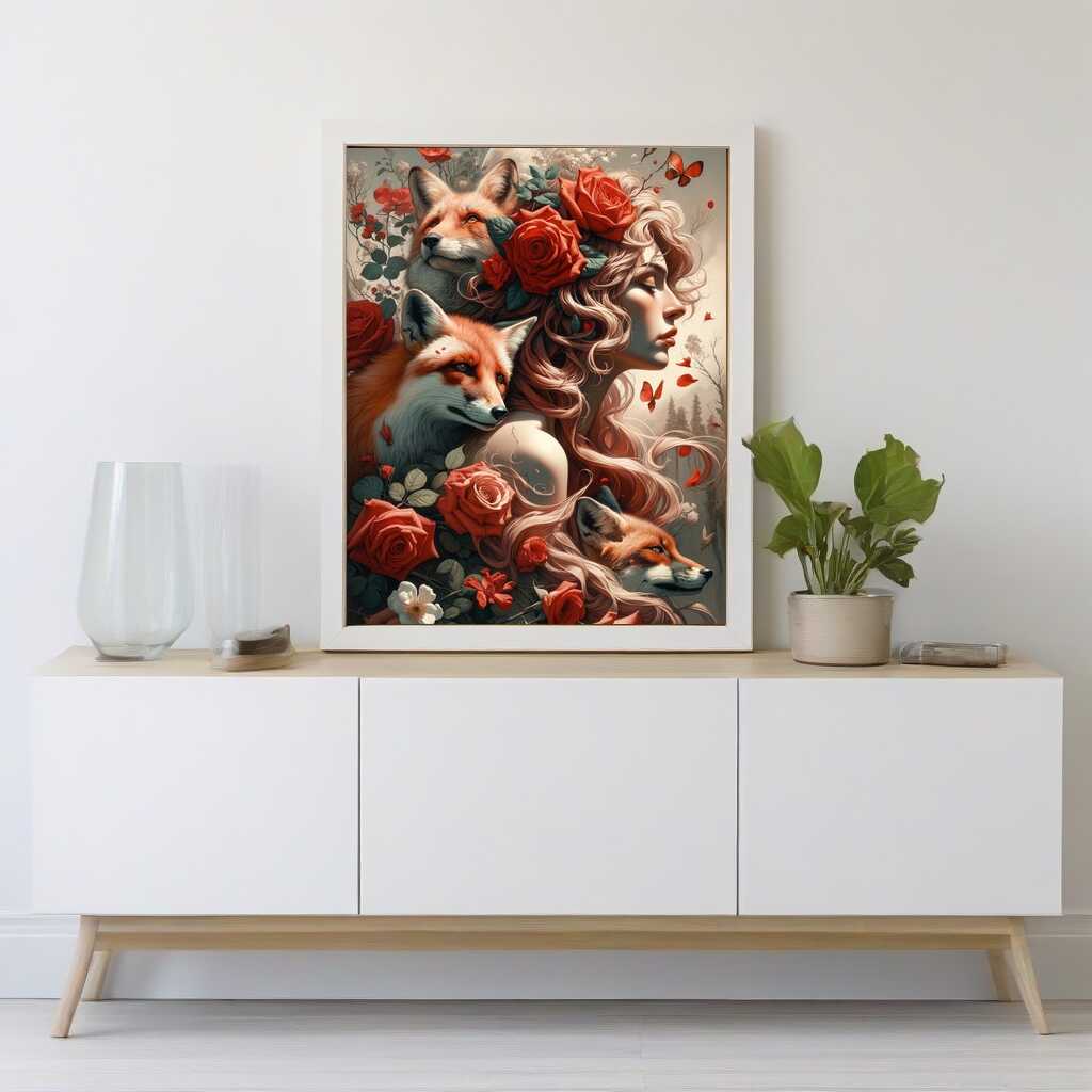 Diamond Painting - Frau mit Fuchszopf