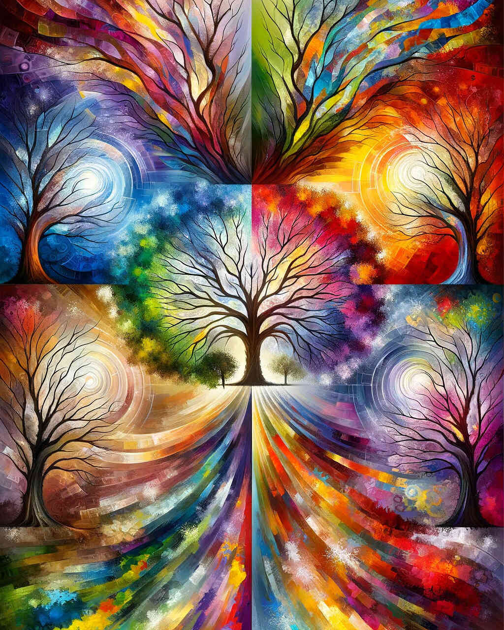 Diamond Painting - Baum der Jahreszeiten