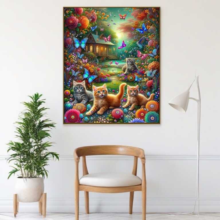 Diamond Painting - Katzengarten