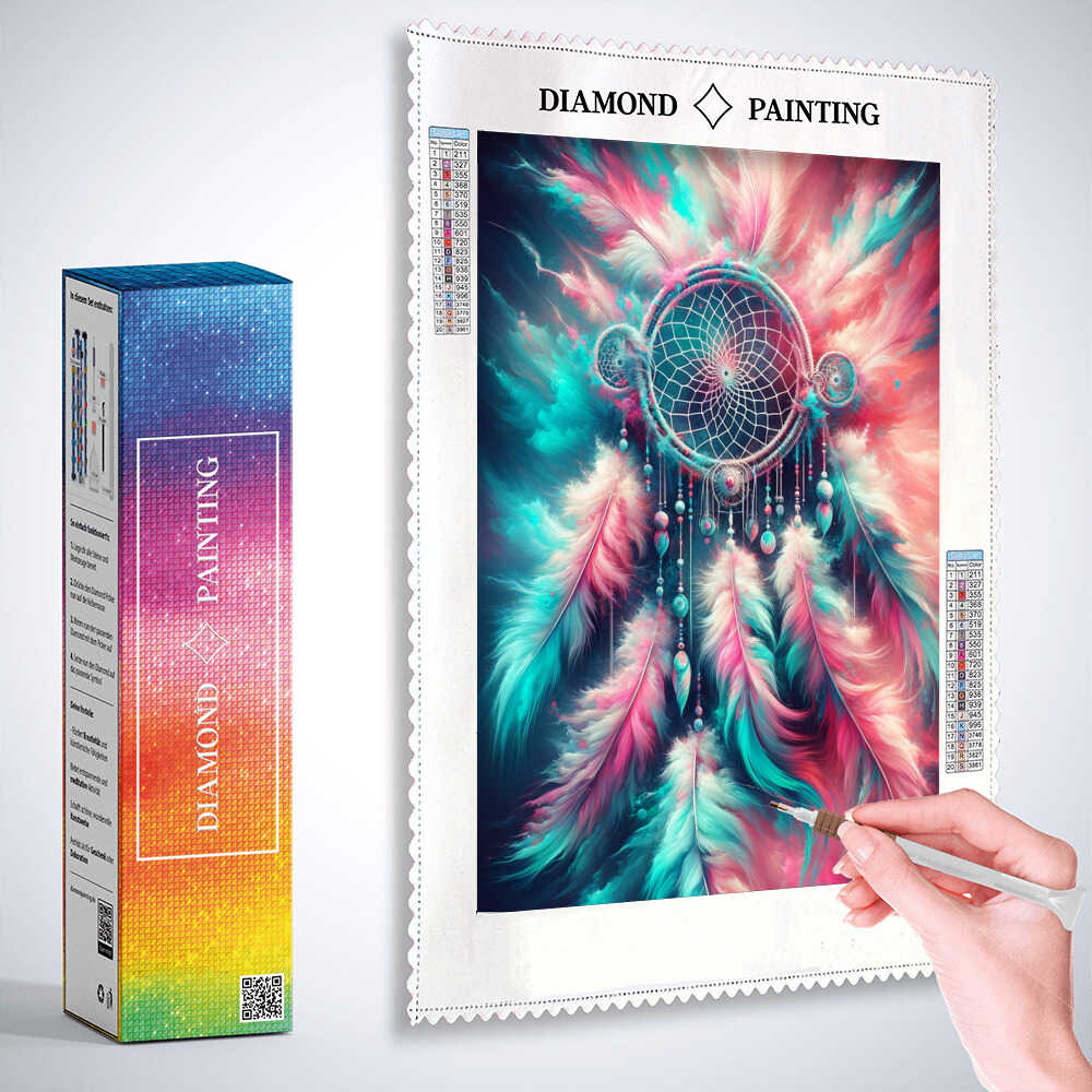 Diamond Painting - Traumfänger Federn
