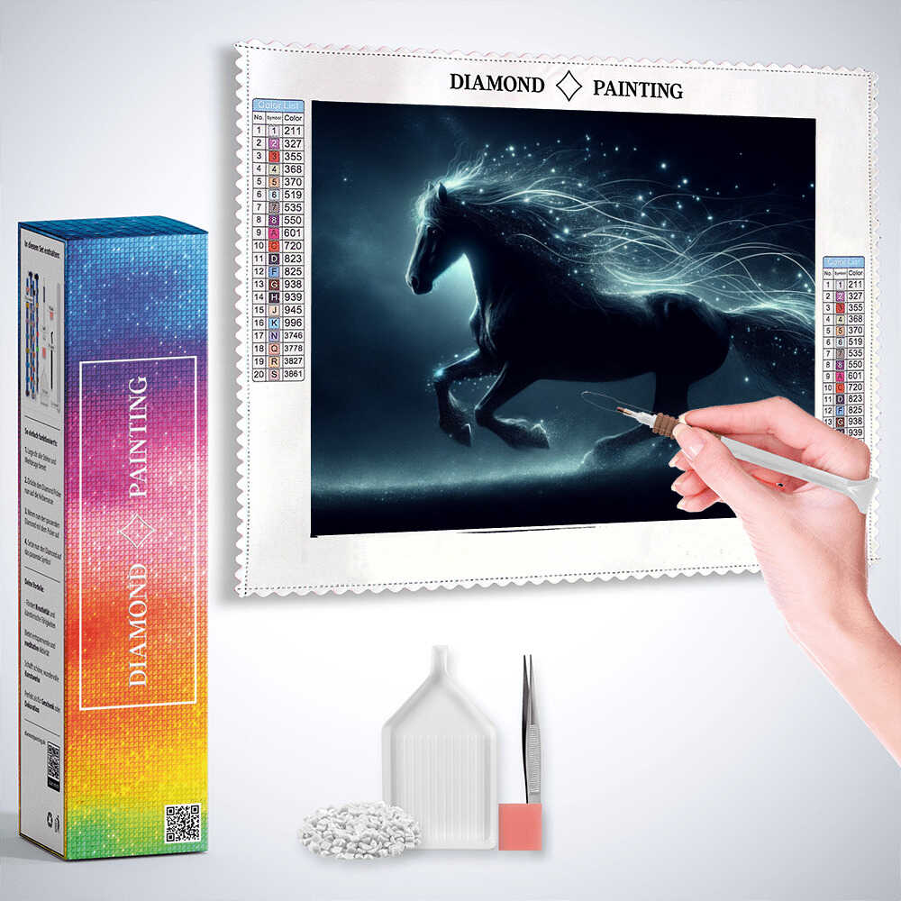 Diamond Painting - Pferd der Nacht