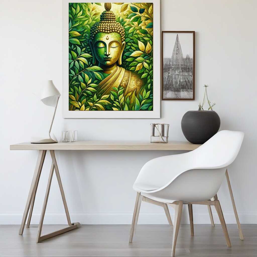 Diamond Painting - Buddha mit Pflanze