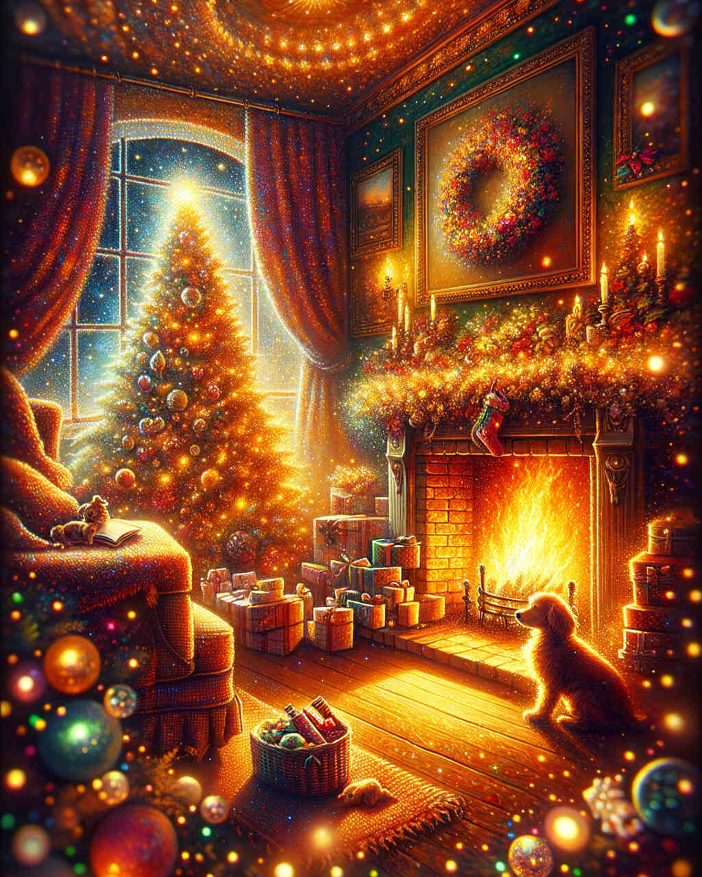 Diamond Painting - Gemütliche Weihnachtshütte